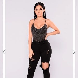 Fashion Nova One Stop Glitz Bodysuit
